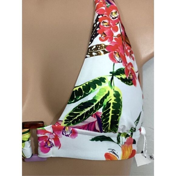 New. Trina Turk floral bikini top. Size 8 Retails $124 - Picture 3 of 9